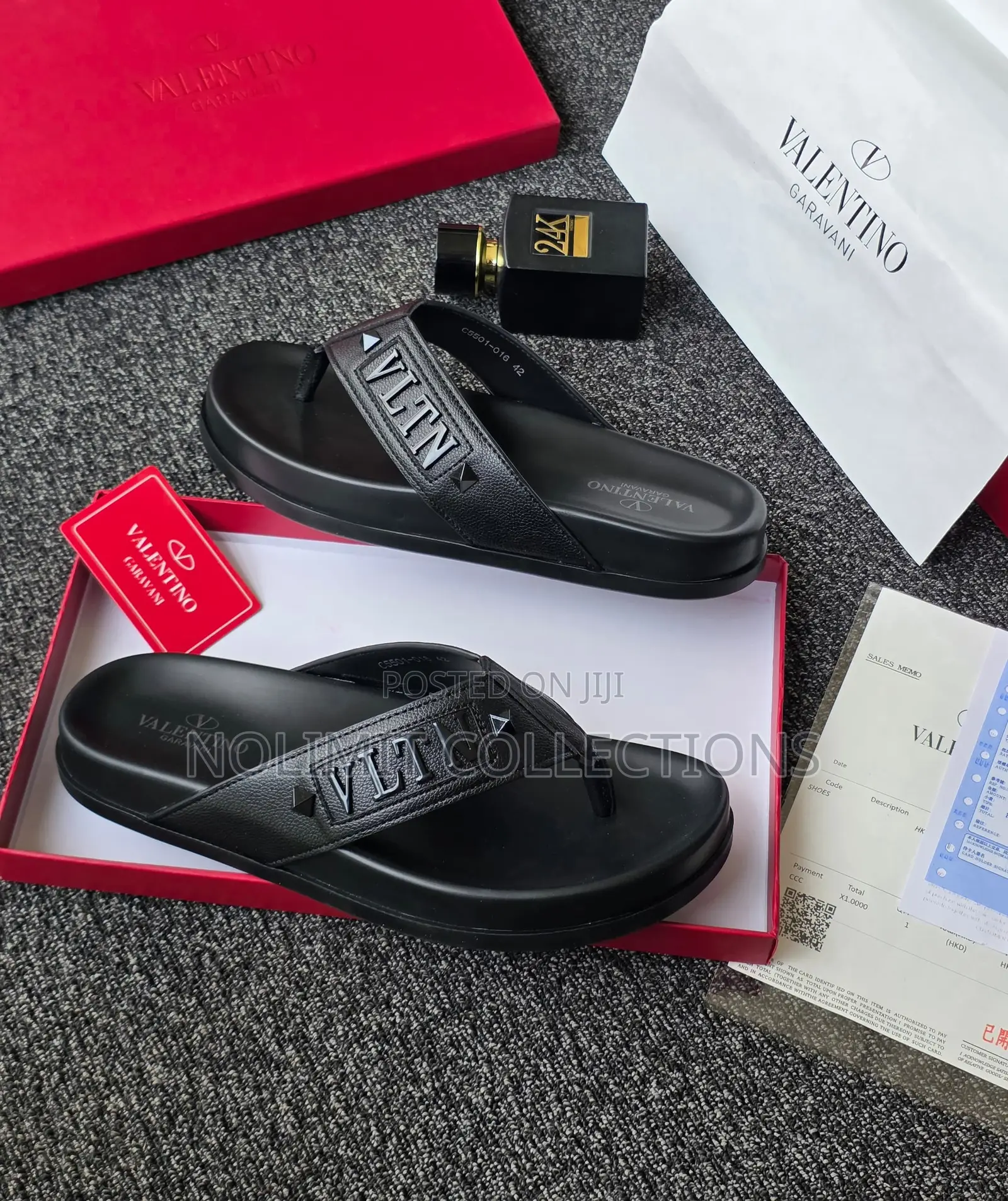 Valentino Leather Slides