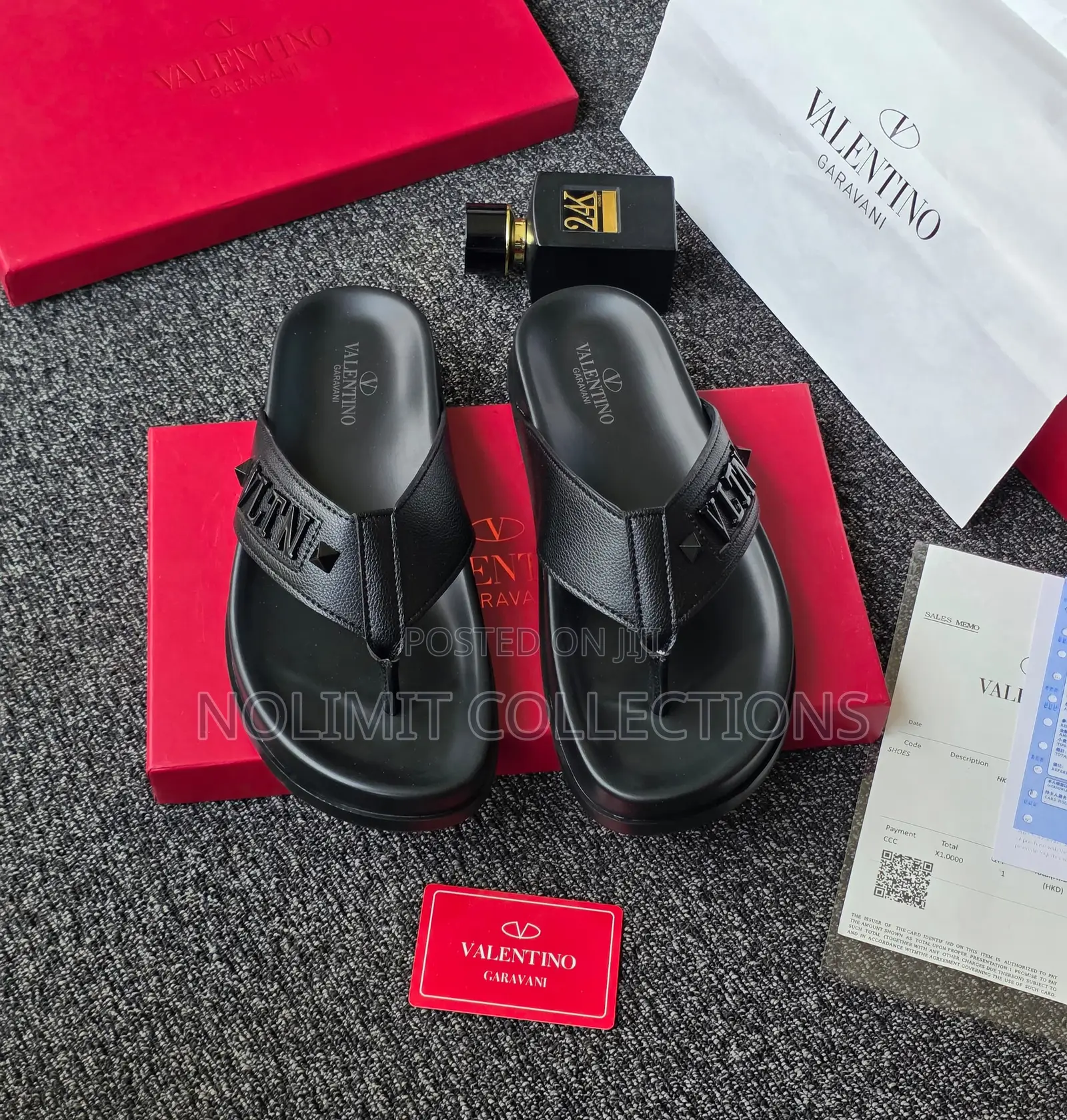 Valentino Leather Slides