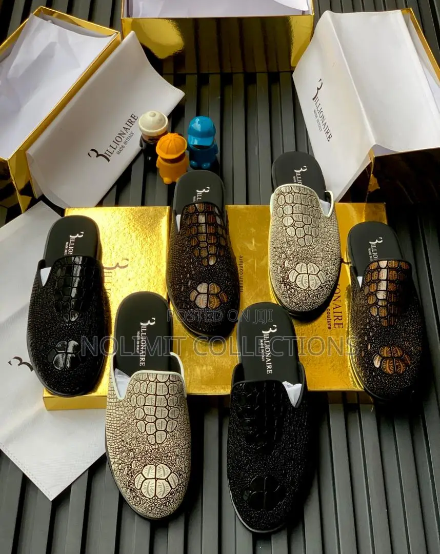 Billionaire Couture Leather Half Shoes