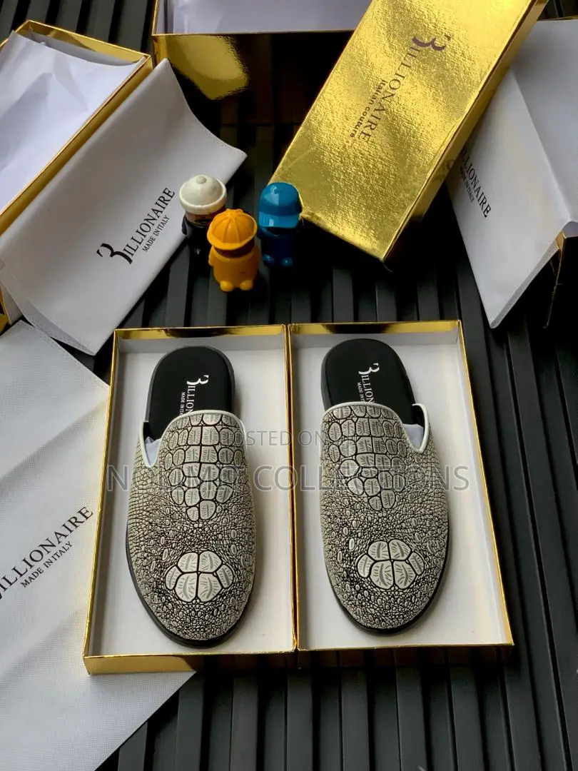 Billionaire Couture Leather Half Shoes