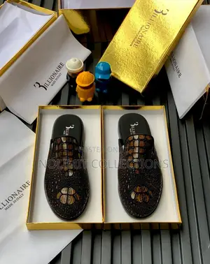 Billionaire Couture Leather Half Shoes
