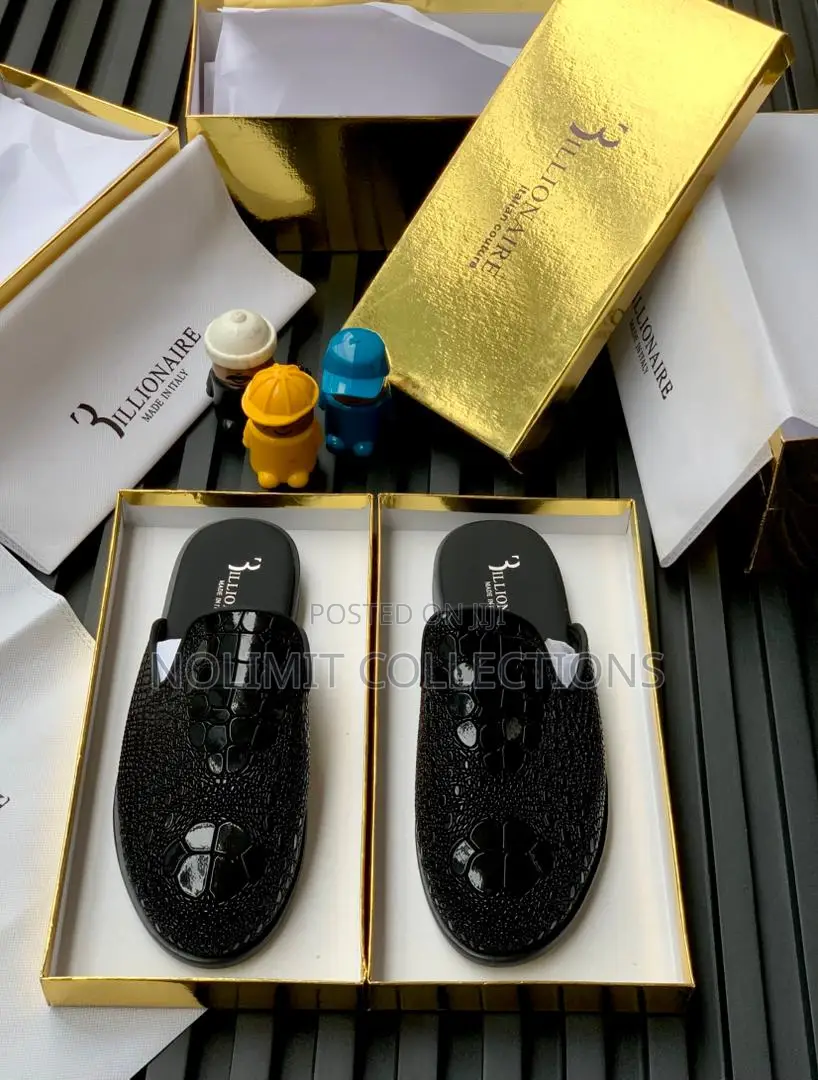 Billionaire Couture Leather Half Shoes