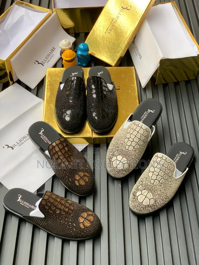 Billionaire Couture Leather Half Shoes