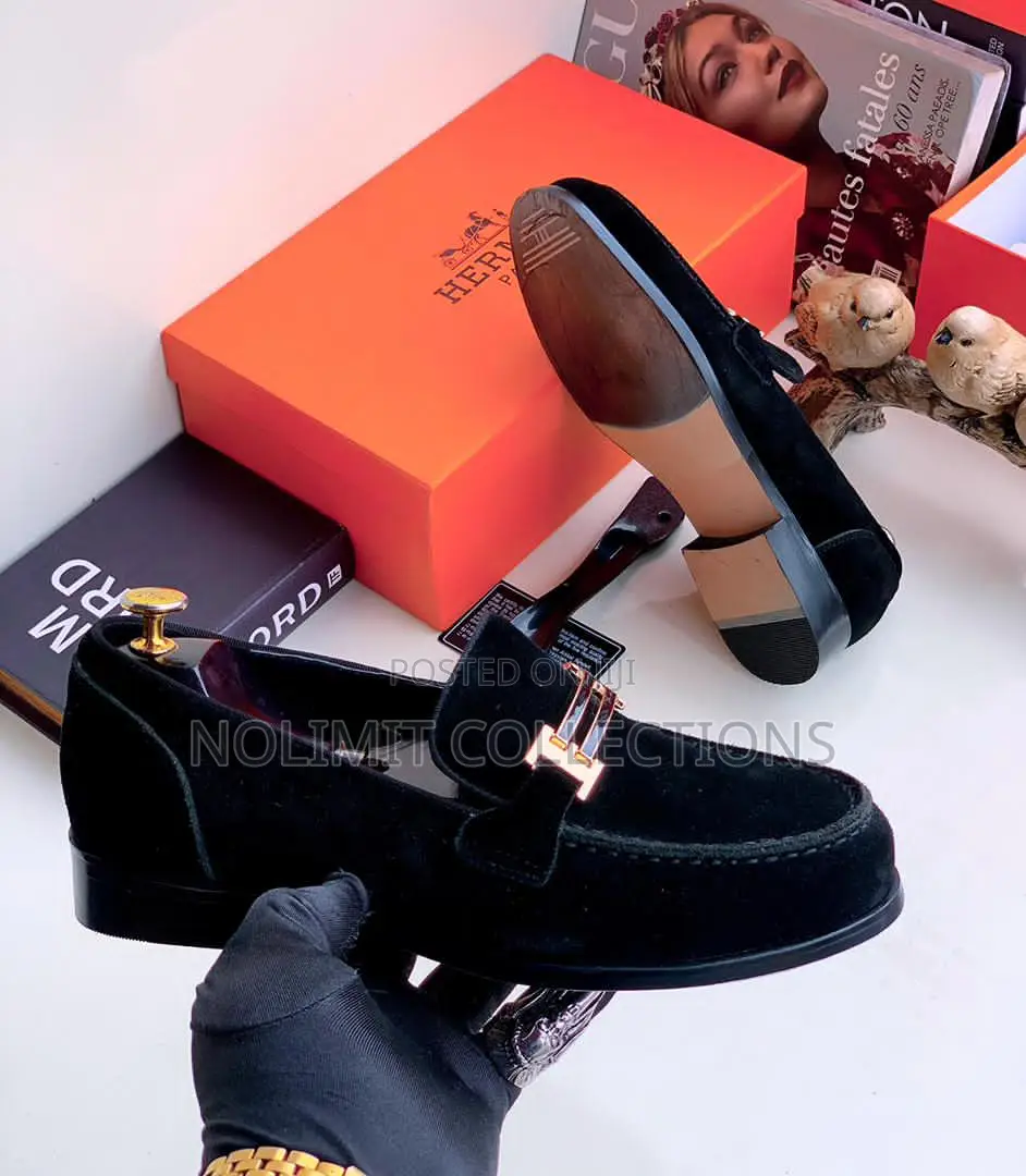Hermes Leather Loafers With Flat Soles