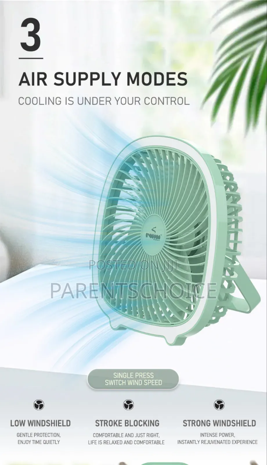 Iwin Rechargeable Fan 8inches