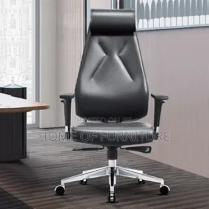 Executive Office Chair- Ergonomic Swivel Chair + Headrest Wheels