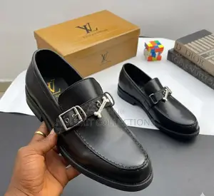 Men's Louis Vuitton Leather Loafers With Flat Sole