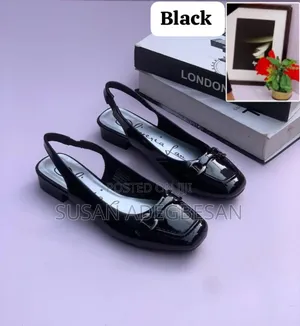 Oliveria Slingback Half Shoes. Black