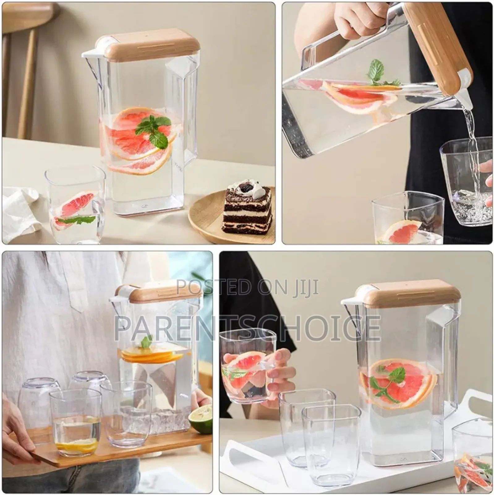 600ml Plastic Jug + 4 Pieces Cup