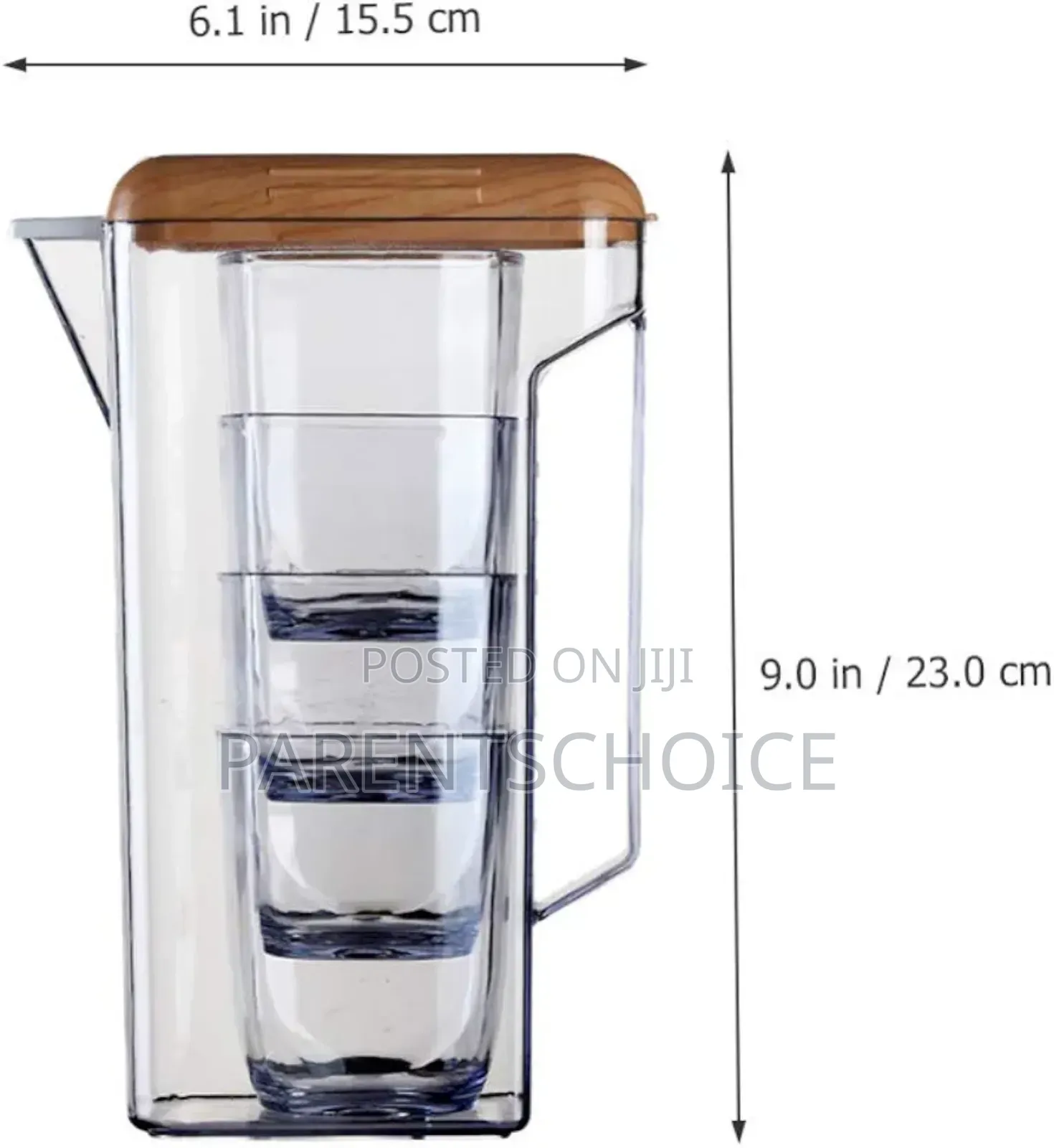 600ml Plastic Jug + 4 Pieces Cup