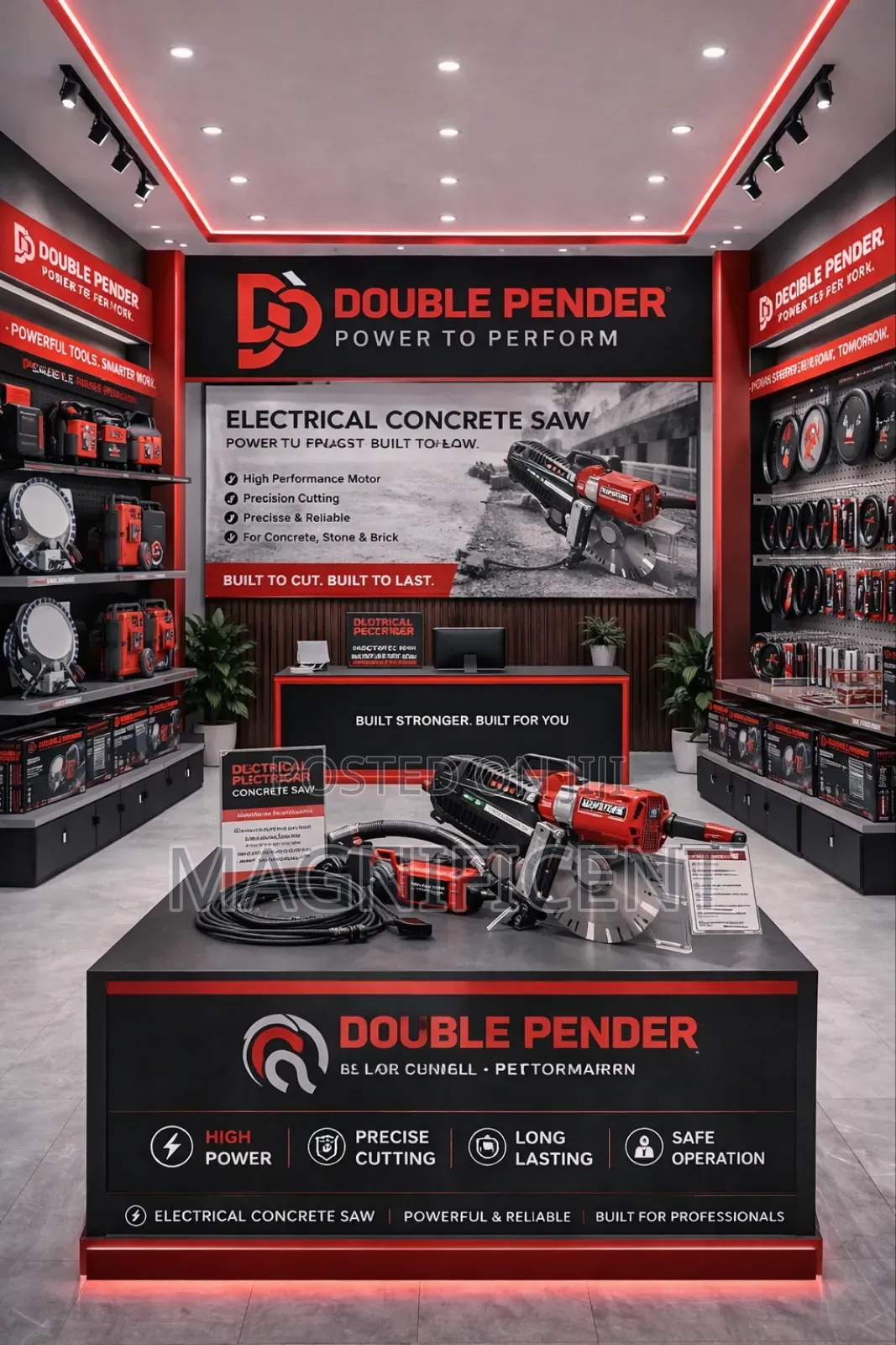 Double Pender Electric Concrete Cutter – Strong, Precise Heavy Duty