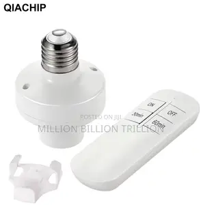 6pcs Remote Control Light Socket Lamp Holder With Timer