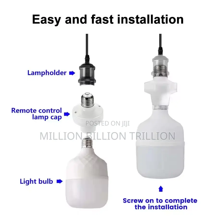 6pcs Remote Control Light Socket Lamp Holder With Timer