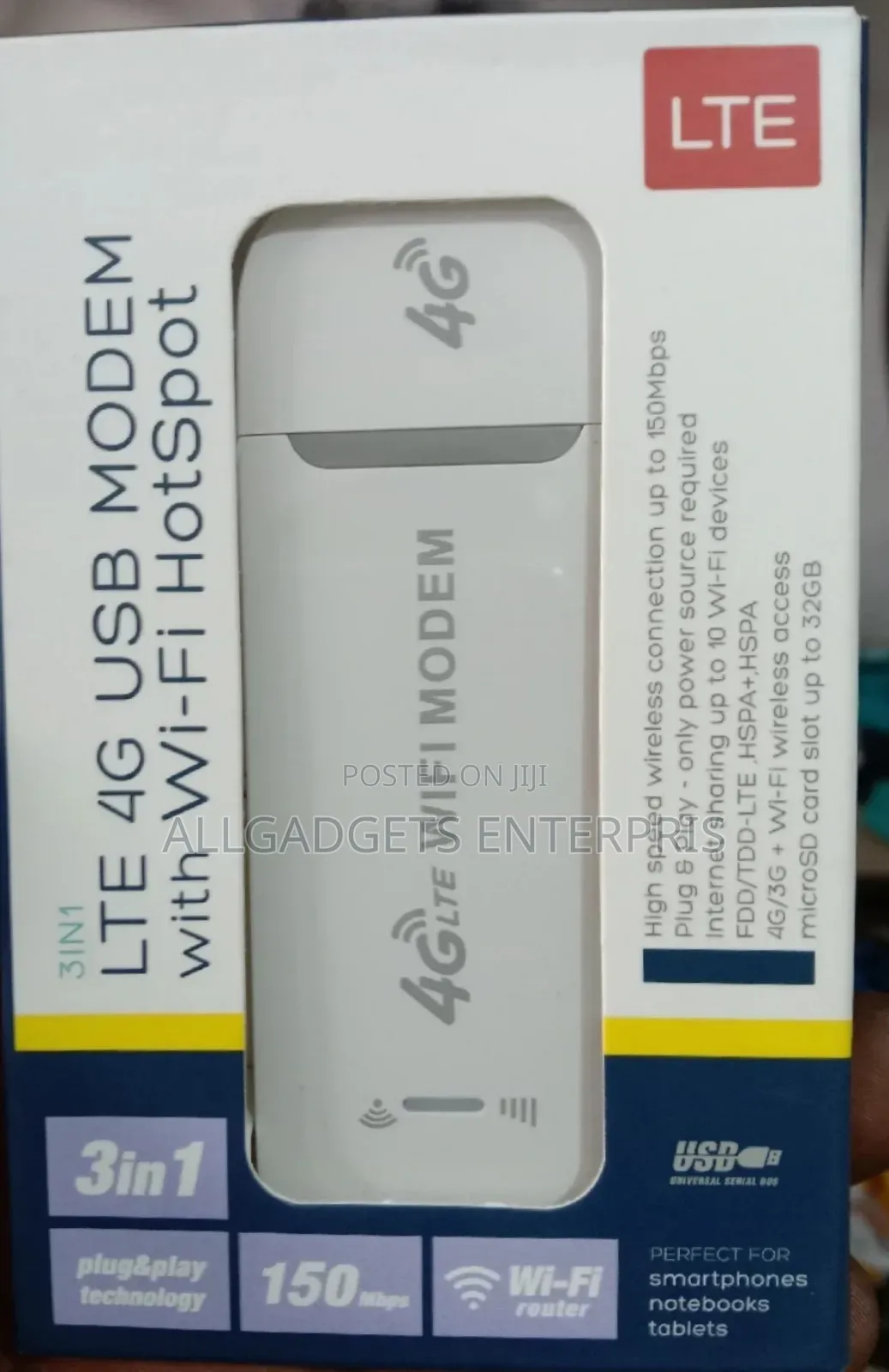 4G Hotspot LTE Modem for Any SIM Card