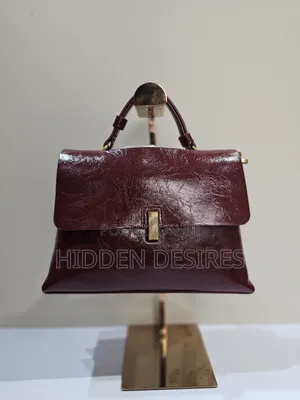 Maroon Leather Work Bag