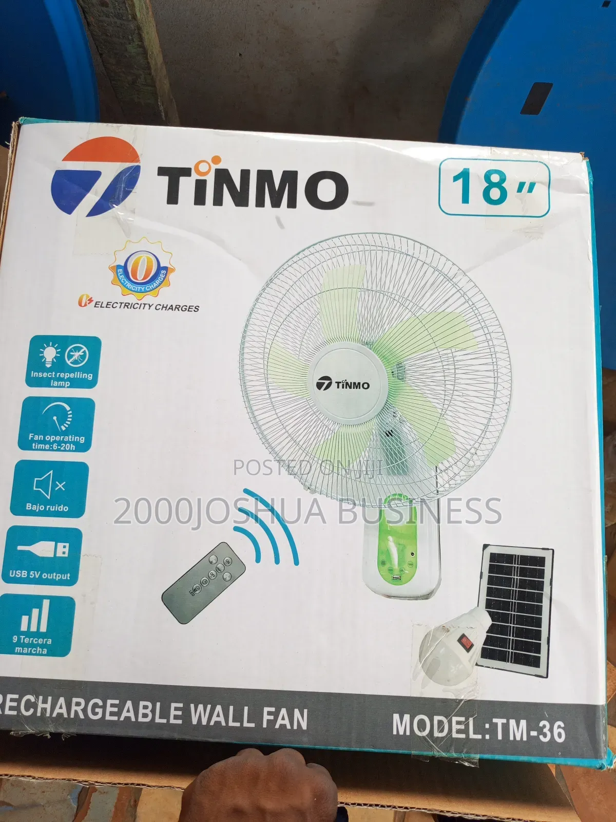 Wall Rechargeable and Solar Fan