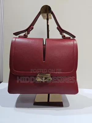 Madam Slit Top Handle Bag- Red
