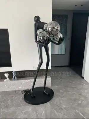 Silver Ball Human Decoration Statue