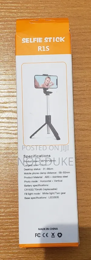 R1s Bluetooth Remote Control 3 in 1 Selfie Stick