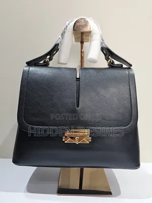 Madam Slit Top Handle Bag- Black