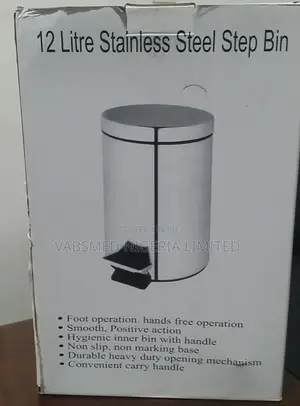 12-litre Stainless Steel Step Bin