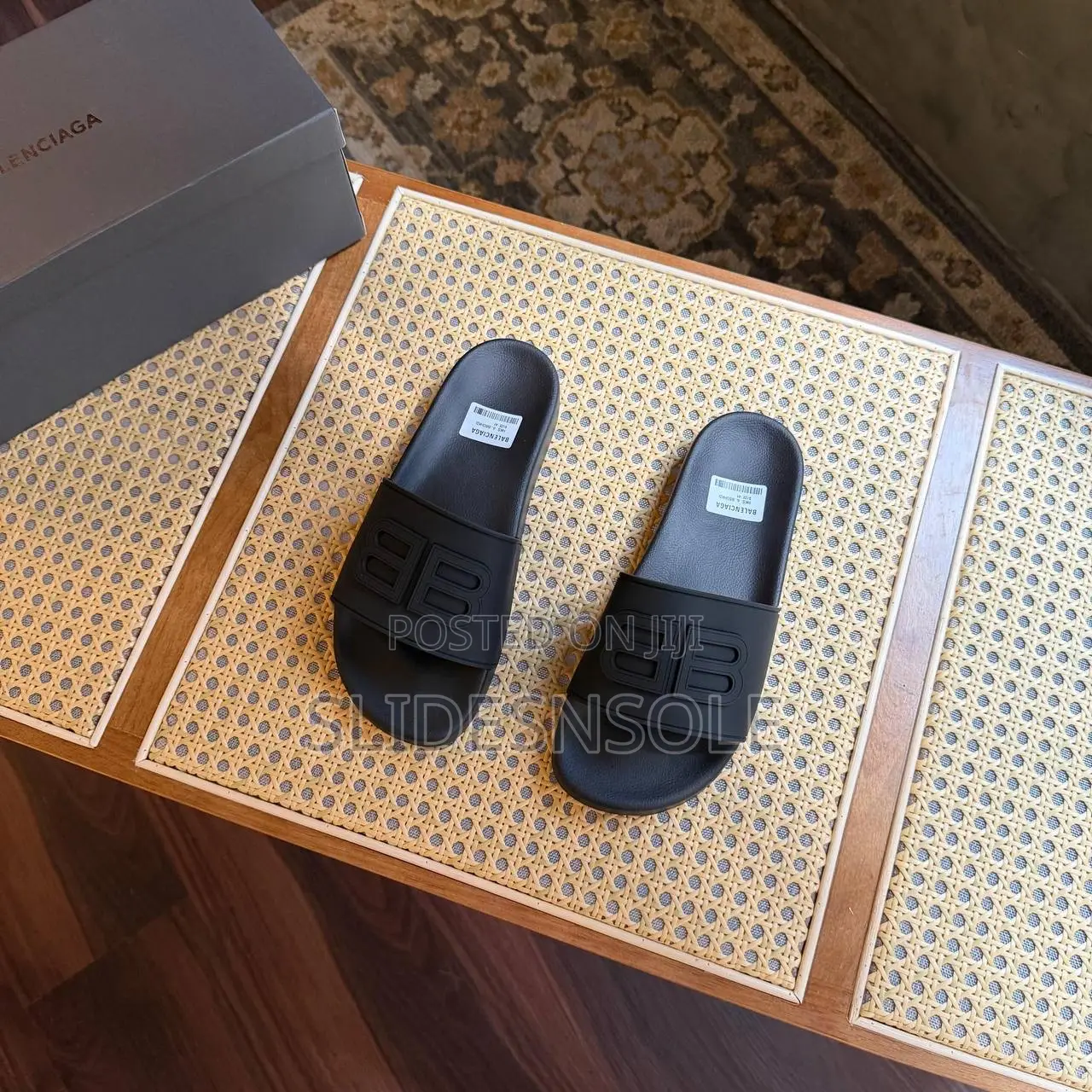 Balenciaga Bb Black Pool Rubber Slide Sandal