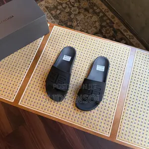 Balenciaga Bb Black Pool Rubber Slide Sandal