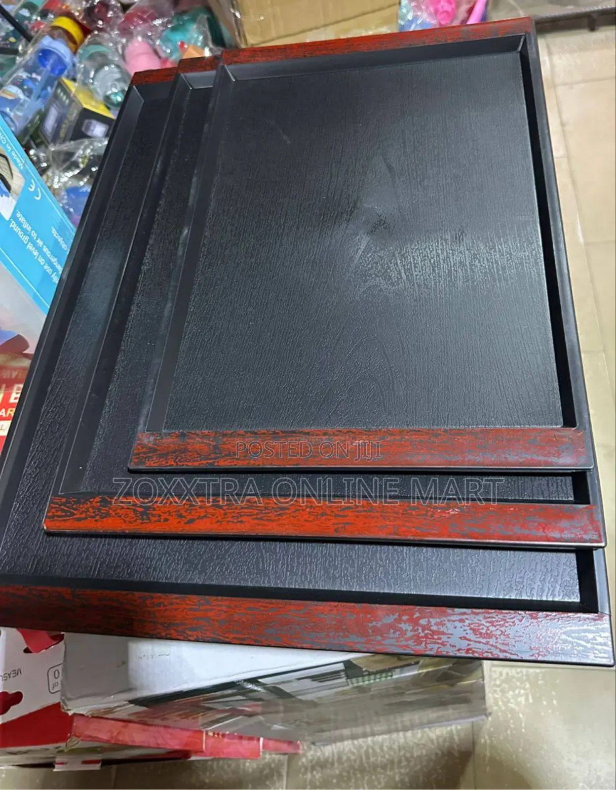 3in1 Black Tray Set