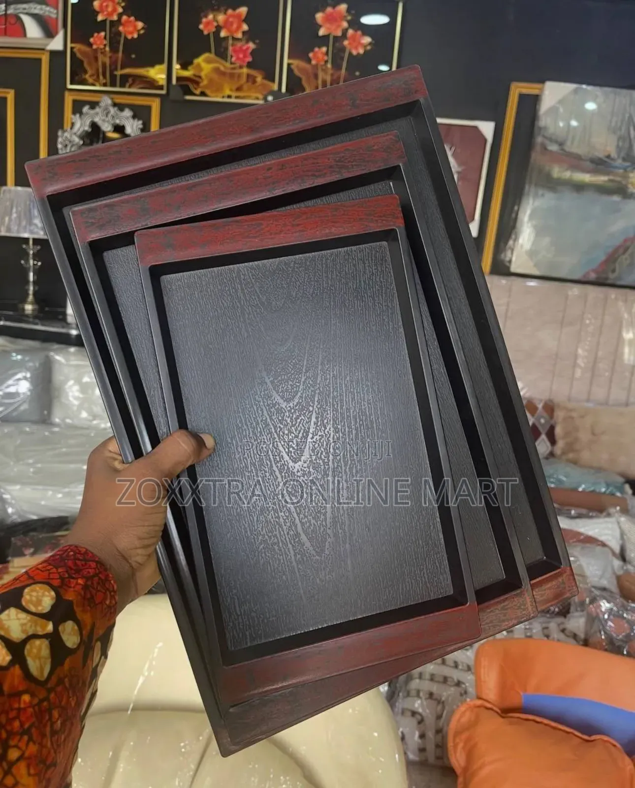 3in1 Black Tray Set