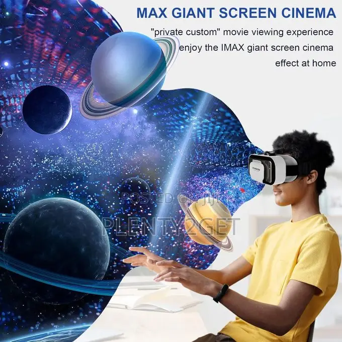 Portable Vr Glasses, Virtual Reality 3d Glasses, With Bluetooth Remote