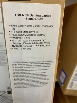 New Laptop HP Omen Slim 16GB Intel Core Ultra 7 SSD 1T