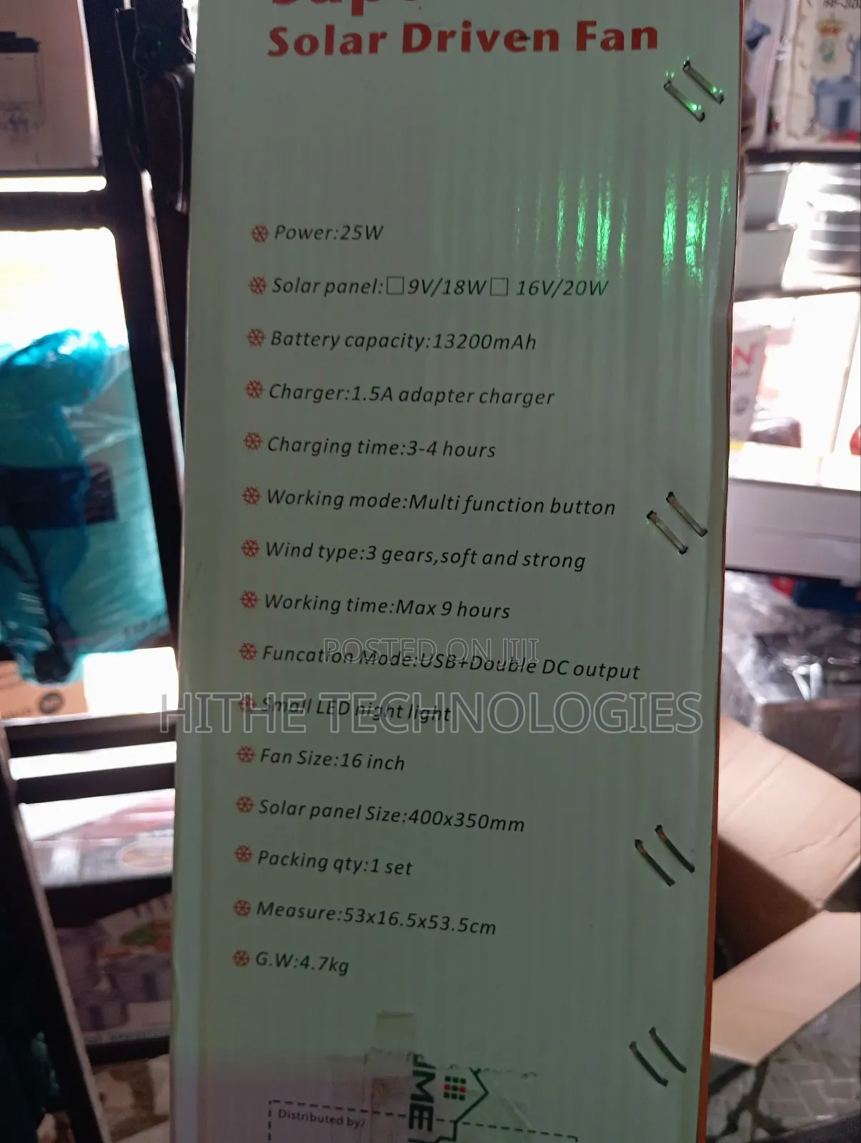 Solar Standing Fan