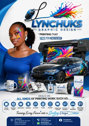 Throw Pillows, Roll-Up Banner, Stickers, Brochures, Magazines, Id Card