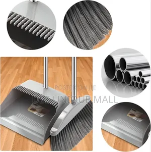 Broom and Dustpan Set for Home - Dust Pans With Long Handle