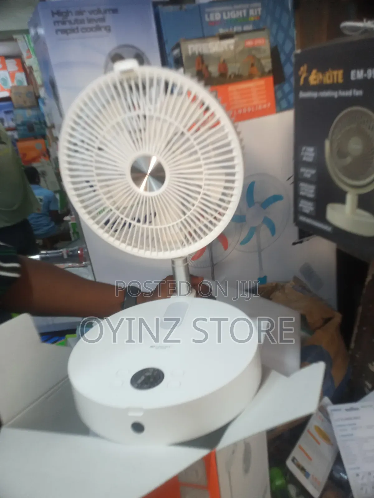 Foldable Rechargeable Rotating Table Fan