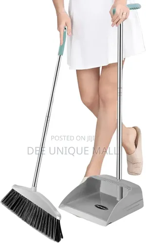 Broom and Dustpan Set for Home - Dust Pans With Long Handle