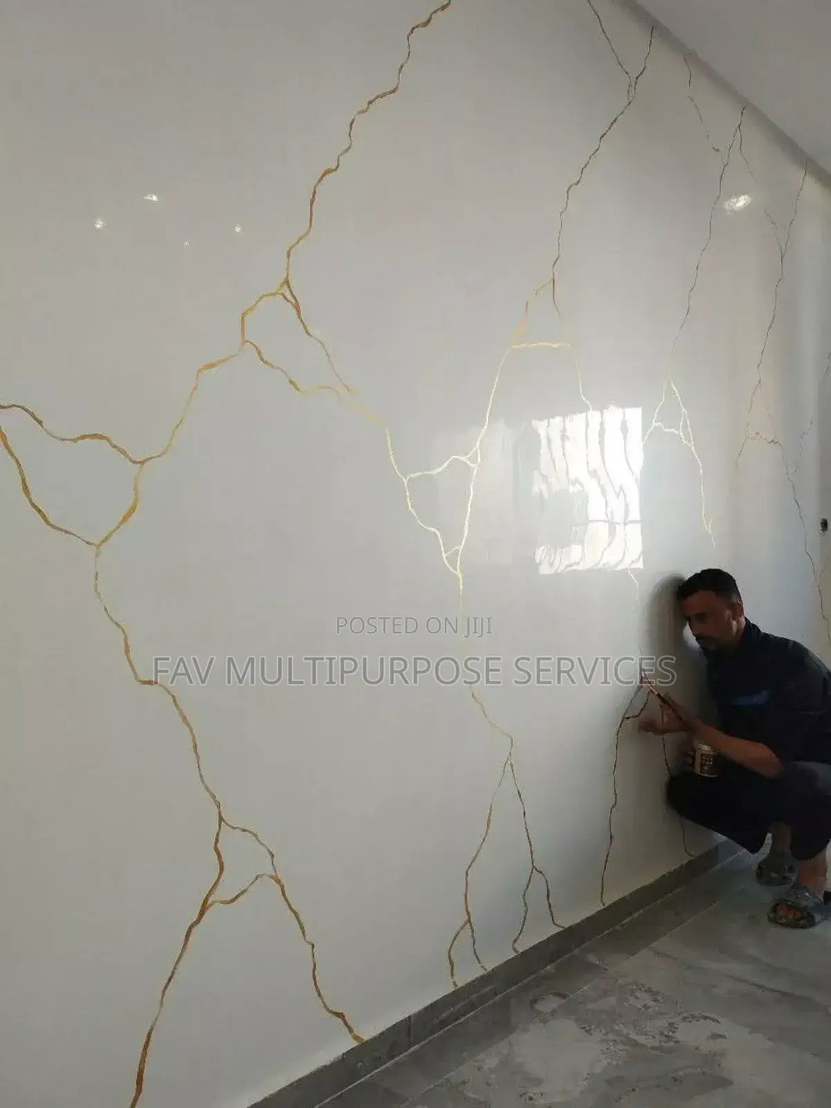 Screeding Painting Stucco Wall Design