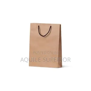 Brown A4 Medium Craft Paper Bag, 8.5x5x11.5in, 110gsm, Imported Handle