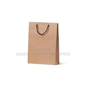 Brown A4 Medium Craft Paper Bag, 8.5x5x11.5in, 110gsm, Imported Handle