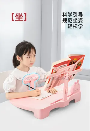 12" Posture Correcting Study Desk + Reading Rack With Study Timer