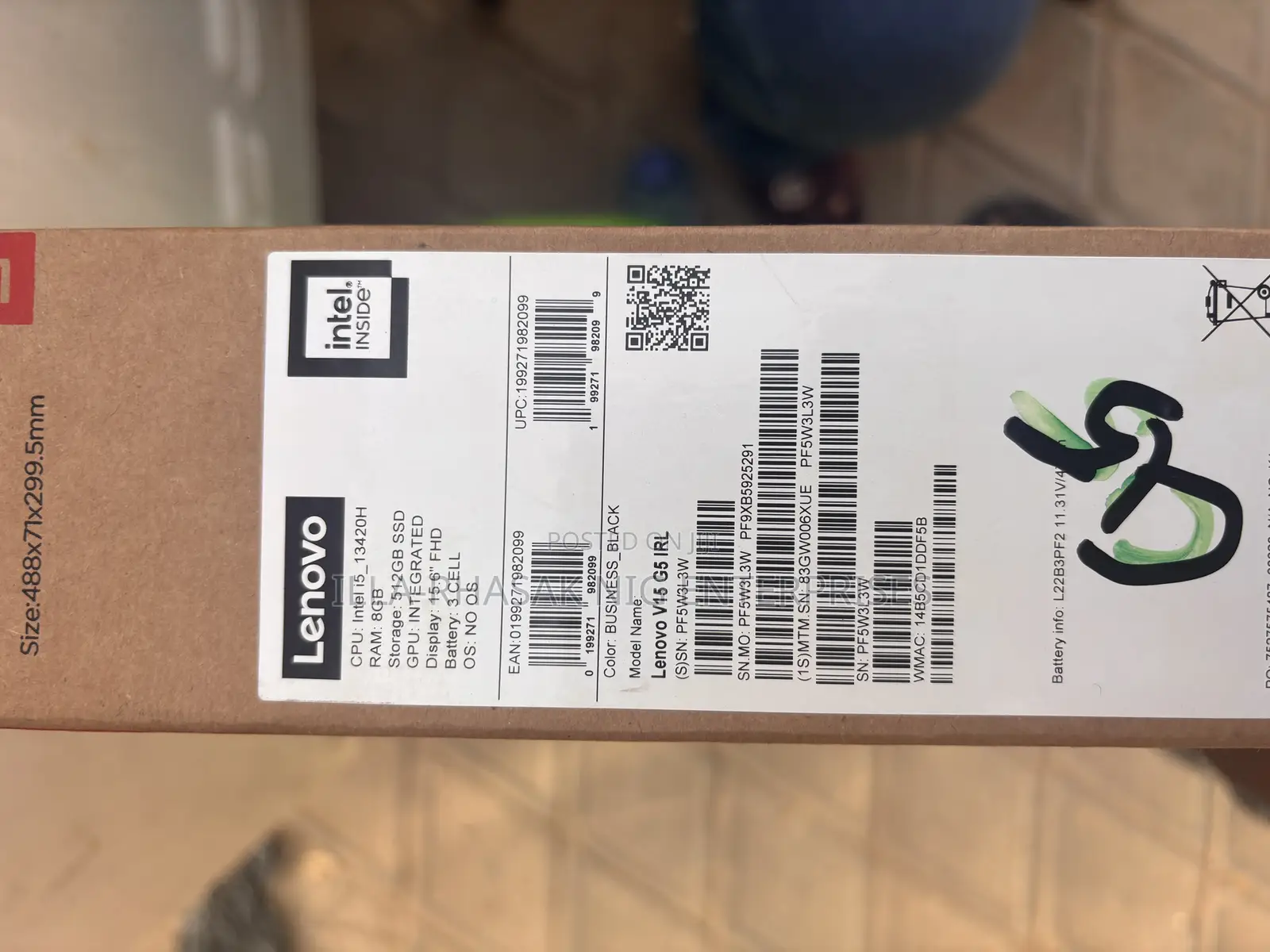 New Laptop Lenovo V15 8GB Intel Core i5 SSD 512GB