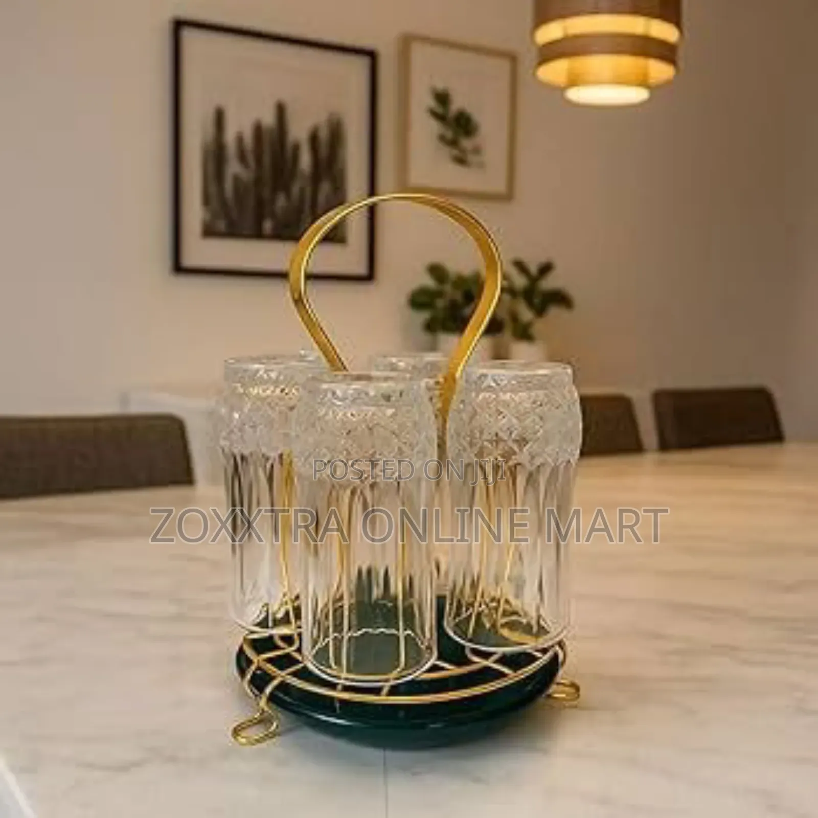 6-Holder Gold Plated Glasses Rack