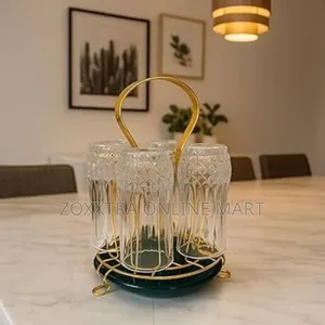 6-Holder Gold Plated Glasses Rack