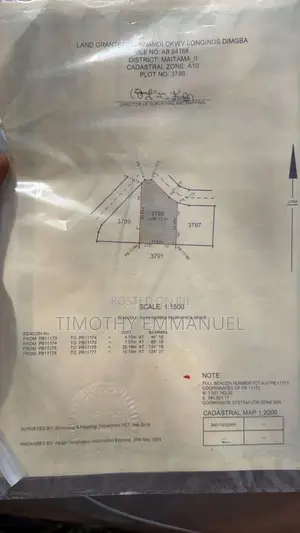 2,087.72 Square Meters C of O Maitama Ii