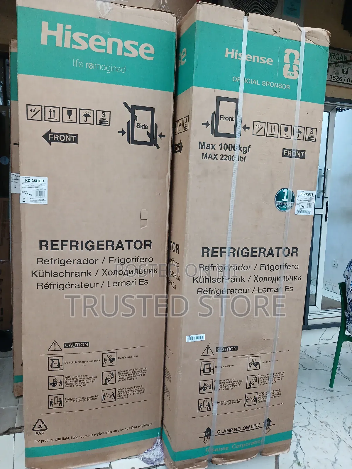 Hisense Standing Fridge With Dispenser