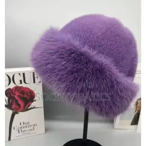 Faux-Fur Bucket Hat.