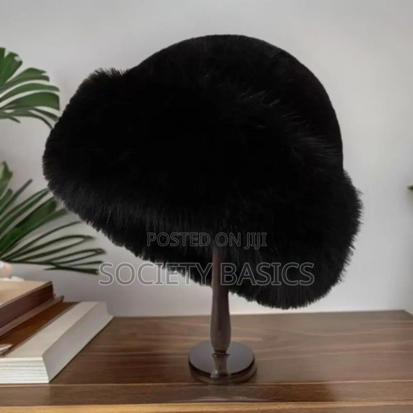 Faux-Fur Bucket Hat.