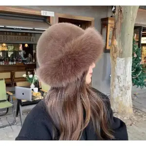 Faux-Fur Bucket Hat.
