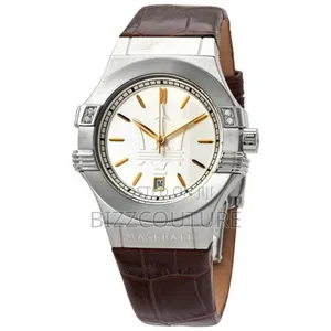 Original Maserati Leather Strap Watch Available in Store