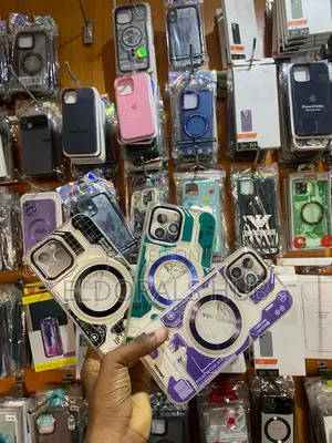 Stylish Mag Safe Shockproof Transparent Phone Case With Ring Grip